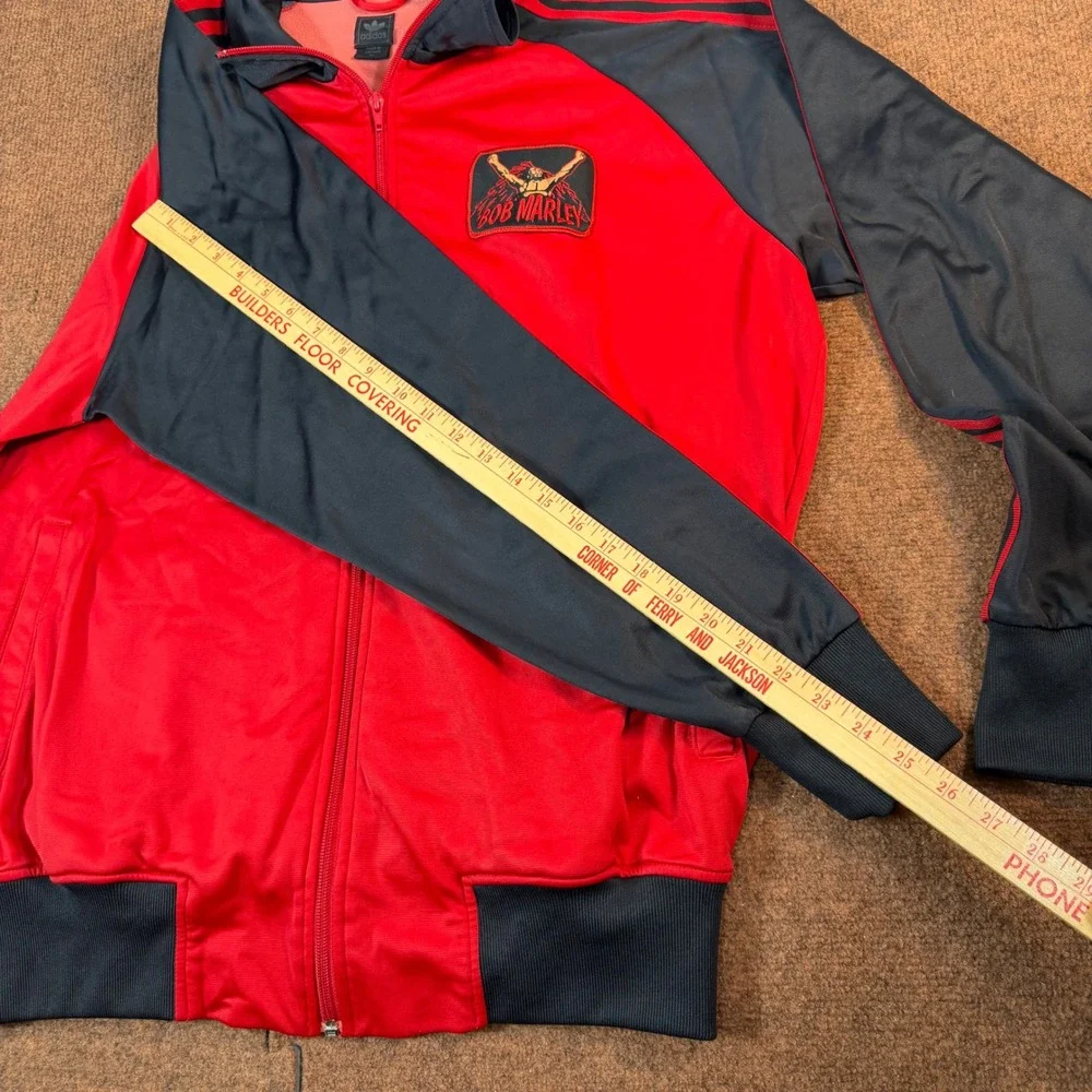 Adidas Bob Marley Zimbabwe Track Jacket Mens XL Red Black Full Zip 024202 938005